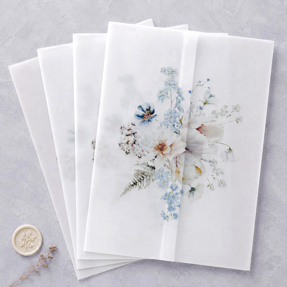 20/50pcs Vellum Wraps for Wedd - Jackets recension och pris