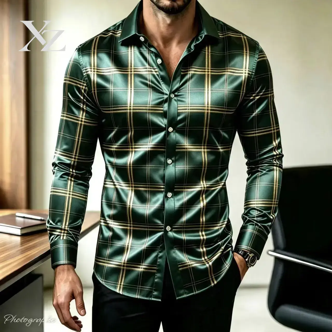 Hot Sale Men's Slim Fit Long S - Mens Satin Silk Dress Shirt recension och pris