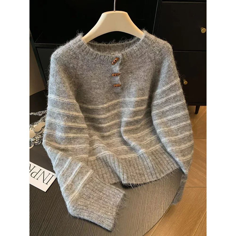 Autumn Winter Women's Striped  - Shirts recension och pris