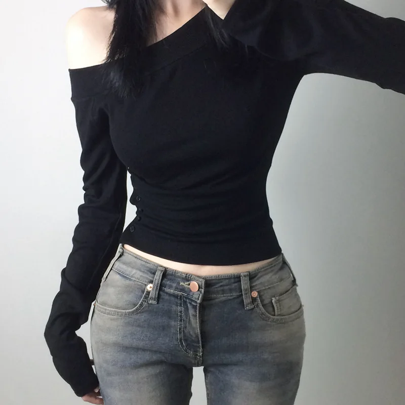 Y2K Vintage Pleated Button T-S - Shirts recension och pris