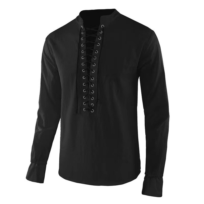 Men's Renaissance Shirt Pirate - Mens Linen Shirt Long Sleeve recension och pris